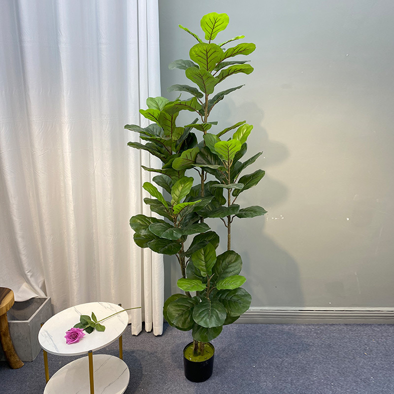 Ficus Lyrata Tree - 59in büyük Ficus ağacı yapay bitkiler