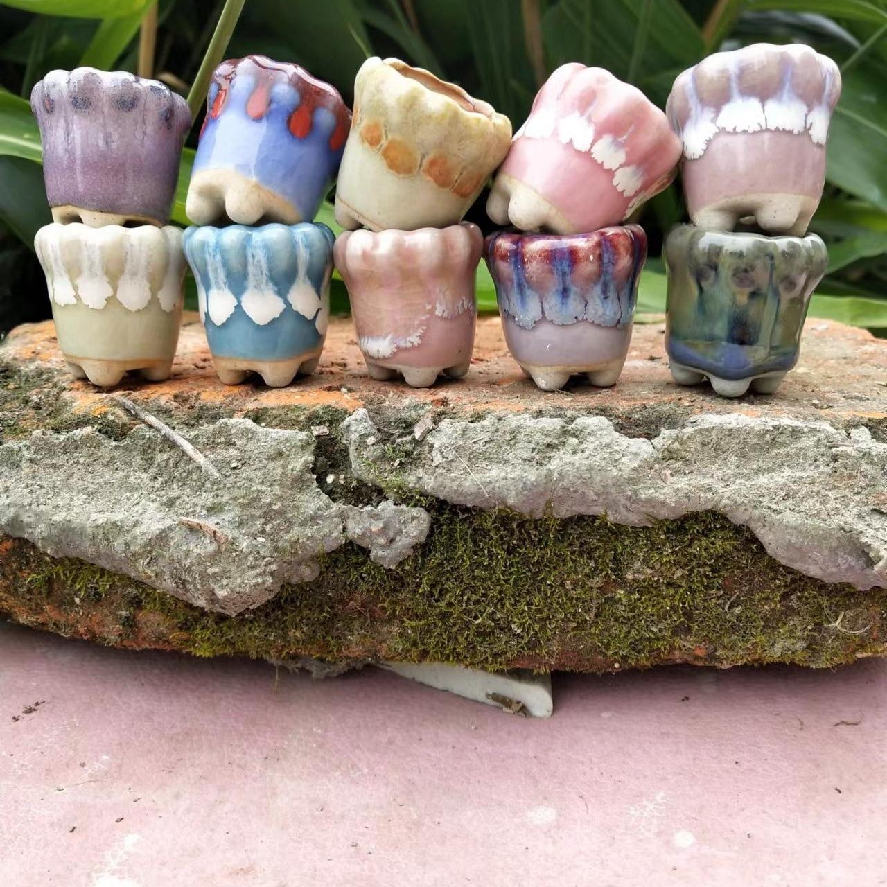 10 adet Mini seramik Fowerpot  - Echeveria Succulent incelemesi ve fiyatı